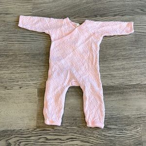 Burt’s bees baby 6-9M Pink Quilted romper